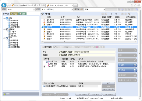 各書類の状況をチェックイメージ